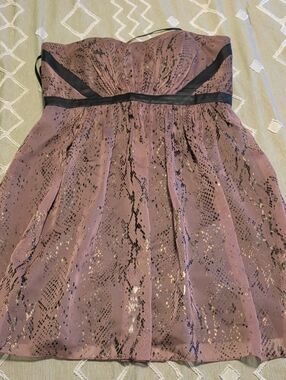 Adrianna Papell Hailey Black Lined Dress with Blush Lining Peek